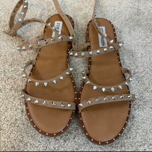 Steve Madden Nude/Tan Studded Strappy Sandals